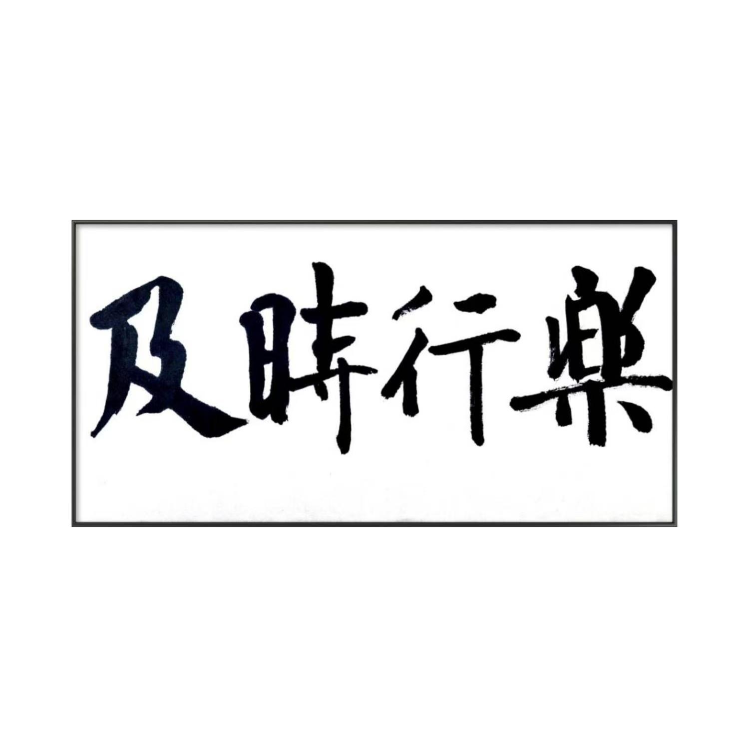 林运焘能量书法及时行乐作品 06
